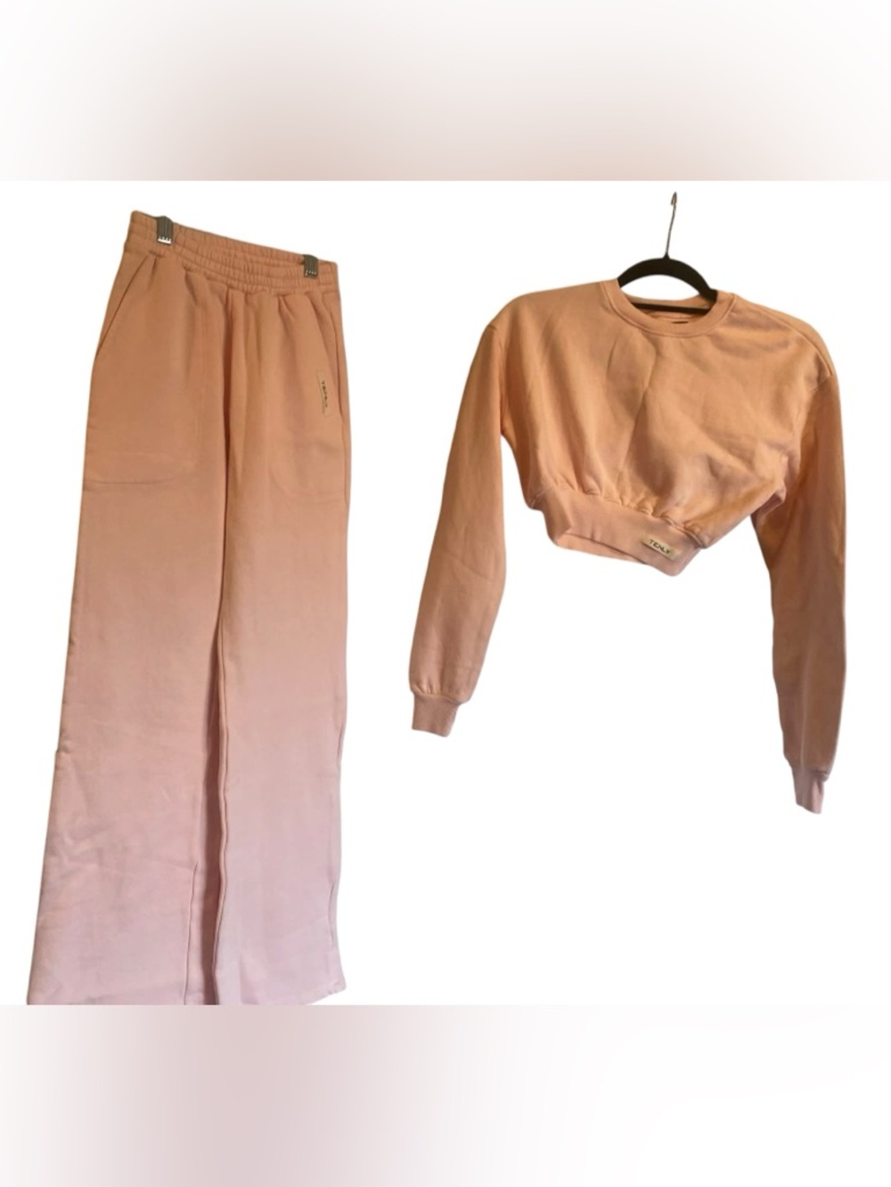 Teens Tenly cropped pullover & pants set PINK Size XXS